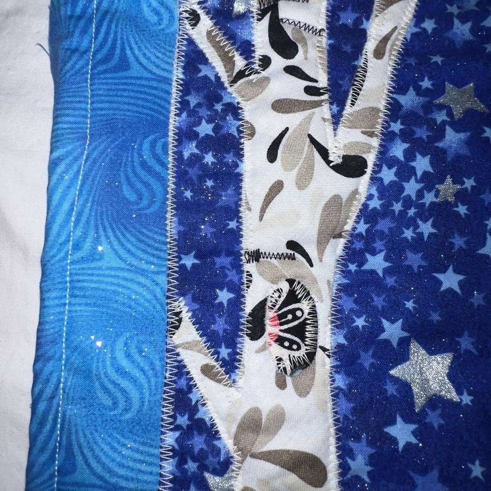 Hand Made Quilt Wall Hanging 23x31 Country Cabin Woods Cottage Core Deer Owl - Picture 4 of 13